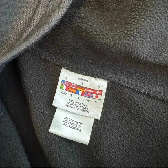 Spyder Womens Jacket Small  Black Waffle Weave Knit Full Zip Casual Logo - Picture 7 of 11